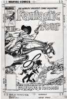 BYRNE, JOHN - Fantastic Four #272 cover. Mr Fantastic, Invisible Woman, Human Torch + She-Hulk meet  West World ? Comic Art