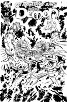 BYRNE, JOHN - Blood Of Demon #16 cover - Kirby's Demon vs Demon Comic Art