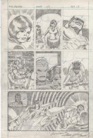 PEREZ, GEORGE - Avengers #151 uninked published pg 12, female Avengers spotlight Comic Art