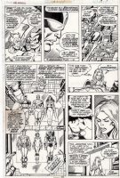 PEREZ, GEORGE - Avengers #155 pg, team captured - Supervillain X-over Comic Art