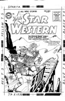 KANE, GIL - All-Star Western #85 cover, rare large size 1950's. The Trigger Twins! A rare pencil cover from the 1950's inked later in the 1970's and published as a fanzine cover Comic Art