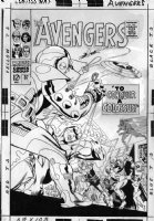 KANE, GIL - Avengers #37 large cover, full team & Black Widow vs Ixar and his Ultroids!  Comic Art