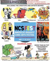 COOLLINES at NCS Fest -  MAY 17-19, 2019 HUNTINGTON BEACH, CA  Booth B-16 on Walnut St / corner of Main St Comic Art