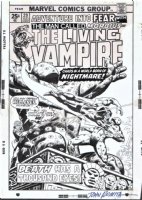 ROMITA SR, JOHN layouts (signed & confirmed) / RON WILSON - Fear #29 cover, Morbius, multi-eyes creature  1975 Comic Art