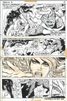 ANDRU, ROSS - Shanna, the She-Devil #2 complete story pg 11, Splashy - Shanna turns her cats Comic Art