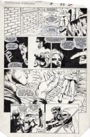 BEACHUM, MARK - Spectacular Spider-Man Annual #5 pg, Black Spidey webs M Jackson gangster to save Joy Mercado   Comic Art