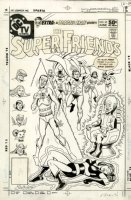 SCHAFFENBERGER, KURT- Super Friends #45 cover, JLA vs Sinestro, Queen Bee & international heroes Comic Art