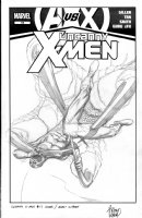 KUBERT, ADAM - Uncanny X-Men V2 #13 pencil final cover, Cyclops vs Phoenix Force  A vs X cross-over Comic Art