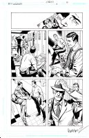 GIBBONS, DAVE & GARCIA LOPEZ - DCU Legacies #3 pg 14, Det. John Jones (Martian Manhunter) leaves  Metropolis when another hero protects it. 2010 Comic Art