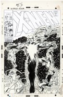 SMITH, BARRY - X-Men #55 cover, Team & 1st Scott Summer (Havok) as mutant / uses powers  1969 Comic Art