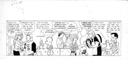 SMITH, JEFF - Thorne daily strip 1985, very rare example. First appearance of Bone Bros, Thorn & Grandma Ben Comic Art