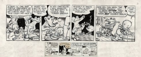 KELLY, WALT - Pogo daily 5/21 1949, 1st week/ 6th national Pogo daily, shown with pre-syndicated version from 1948 Comic Art