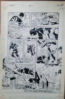 ANDRU, ROSS - Vigilante #8 last pg, Vigilante on fire  1984  Comic Art