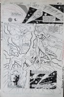 COLLINS, MIKE - New Teen Titans Annual #3 pg 23 / 26 Starfire in cosmic play  1984 Comic Art
