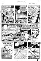 WARD, BILL - Master #124 large pg 3, Captain Marvel Jr transforms, Mancat wrecks ship Comic Art