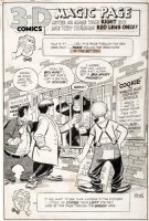 MAURER, NORMAN - Three Stooges 3-D large Splash, Stooges vs Ape 1953 Comic Art