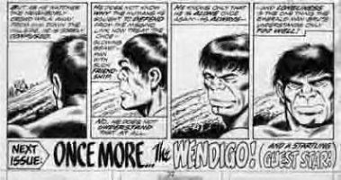 TRIMPE, HERB - Incredible Hulk #179 Complete Story - last page detail - Wolverine announcement Comic Art